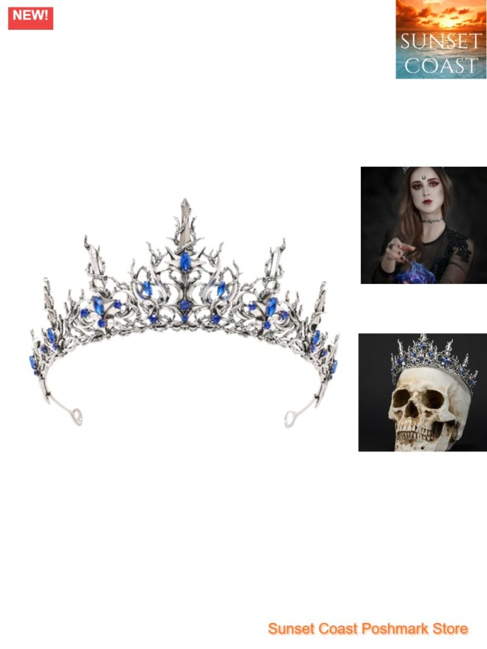 Gothic Crown Evil Queen Halloween Costume Tiara